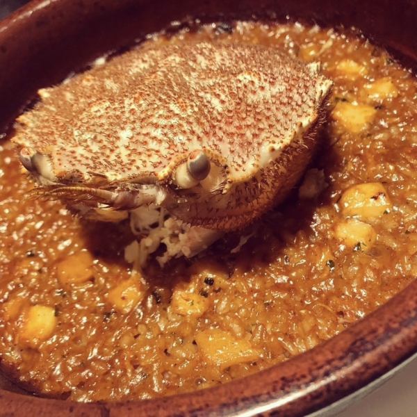 Arroz con txangurro毛蟹のアロス（米料理）