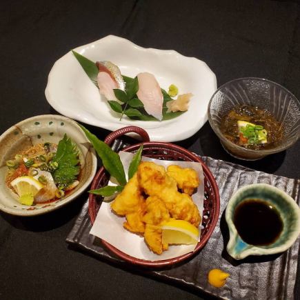 大分県の郷土料理が満載♪【当日OK】1名様~歓迎!晩酌セット《個人盛り料理5品+ドリンク1杯》