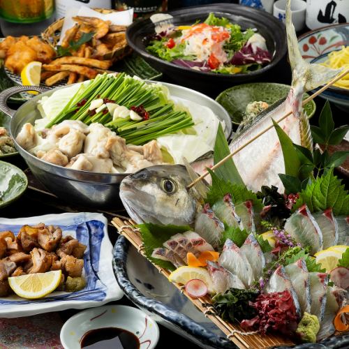 贅沢!活〆アジやあったか鍋で忘年会