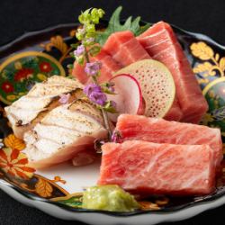 まぐろ食べ比べ刺身盛り