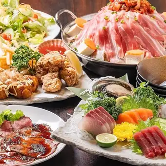 [Friday & Saturday] 2-hour all-you-can-drink course including draft beer! Enjoy a variety of dishes from fried food and sashimi platters to dessert.