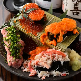 C [3 hours all-you-can-drink included] Luxurious in a completely private room ◎ Seafood Masu Tower x Wagyu Beef x Yakitori Course [5990 yen → 4990 yen]