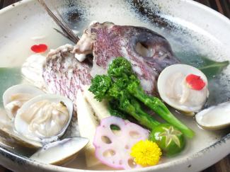【瀨戶內直送】蒸鯛魚和蛤蜊