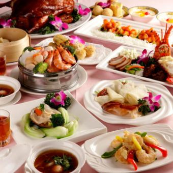 【超正宗中餐◎】燕窩湯、鮑魚、魚翅等11道菜的豪華「風林套餐」13,000日元