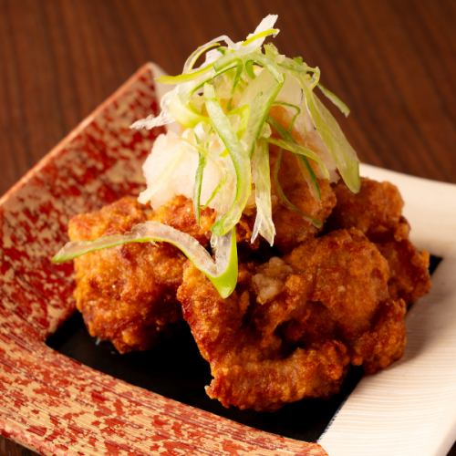 Deep fried young chicken (with daikon radish and ponzu sauce)