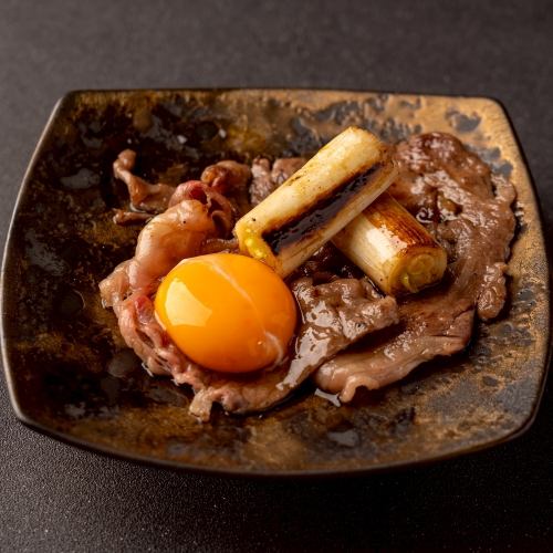 和牛のすき焼き 卵黄包み