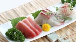 Assortment of 3 types of sashimi