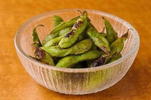 Grilled edamame