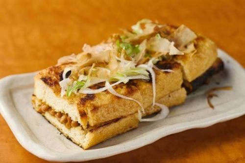 Tochio fried tofu (with natto)