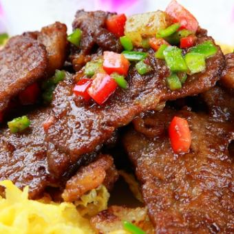 Stir-fried Wagyu beef with barbecue sauce / Stir-fried beef with XO chili sauce