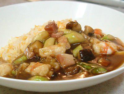 Fujian style ankake grilled rice / oyster mushroom rice (seasonal dish)