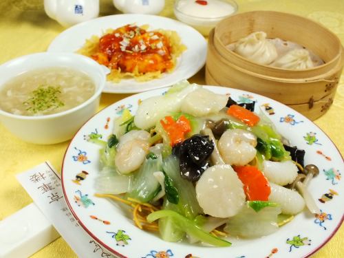 Seafood Ankake Yakisoba Lunch Set