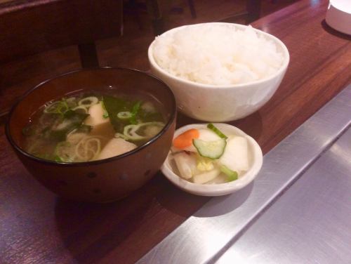 Rice & miso soup set