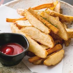 Sweet potato and potato fries