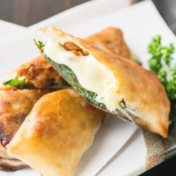 Natto cheese roll with fragrant perilla leaves