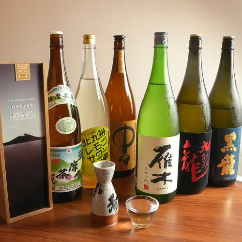 充実バリエーションの日本酒や焼酎