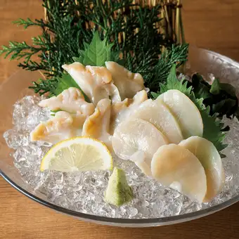 貝の刺身2種盛合せ