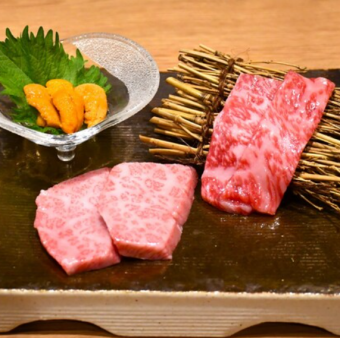 うにで食べる ［極］ 肉二種盛り