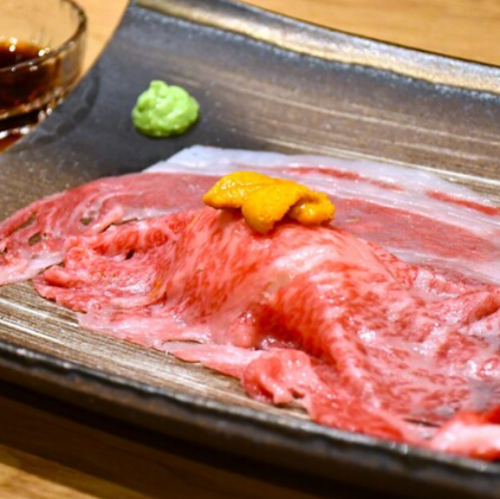 うにのせ大判炙り寿司 一貫