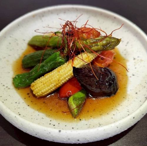 素揚げ野菜の揚げびたし