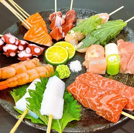 【☆米粉の串かつを堪能☆飲み放題付】厳選食材・米粉の串かつとおばんざいのコース 税込7000円