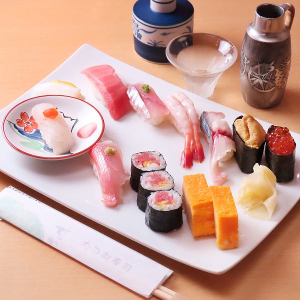 素材・質・調理にこだわる魚の魅力を最大限いかした握りのコース！7000円(税込)～