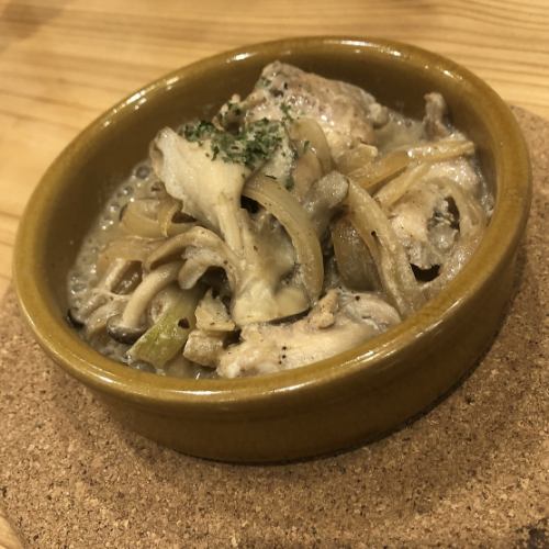 Creamy chicken and mushroom stew