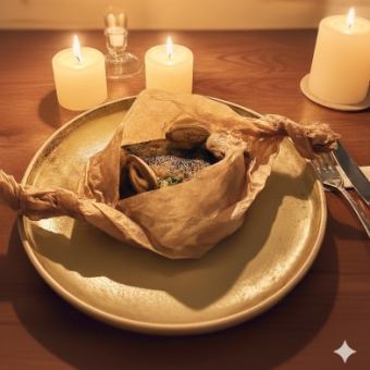 【飲み放題付き】贅沢にお肉もお魚もついた大満足Stuffedコース　前菜からデザートまで全9品