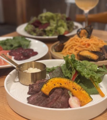 【忘年会】極上ハラミステーキ＆旬野菜のイタリアンコース