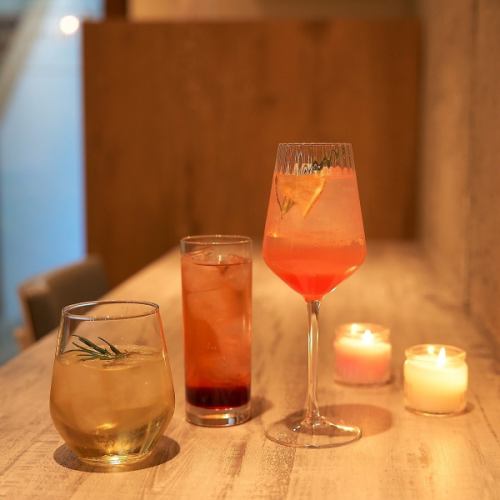 ワイン、ノンアルカクテル