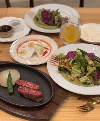 【予約限定】自分へのご褒美ランチハラミステーキと彩り野菜のガーデンコース