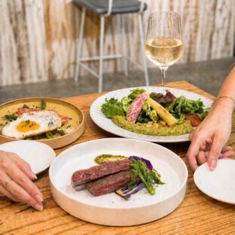 【選べる前菜・デザート】ハラミステーキで整えて明日が軽くなる リセットコース