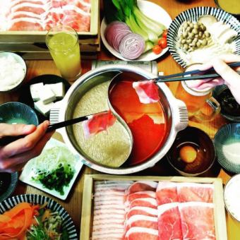 [Ladies only] All-you-can-eat shabu-shabu is 3,080 yen per person! All-you-can-drink + 1,000 yen~!