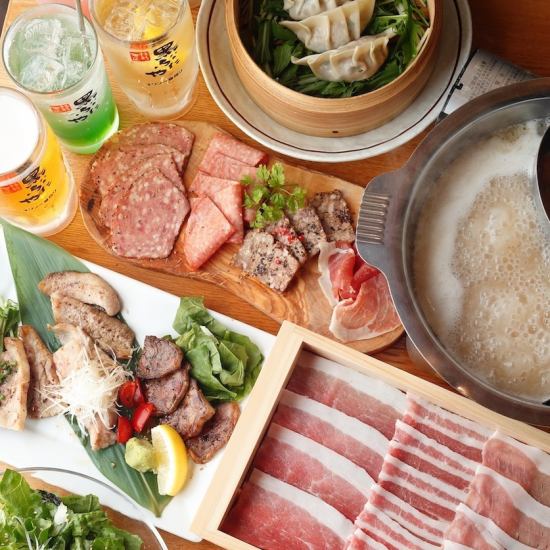 All-you-can-eat Roppakuro pork shabu-shabu from 2,400 yen! All-you-can-drink is an additional 1,000 yen!