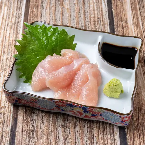 Chicken breast sashimi style