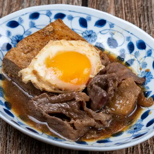 Sukiyaki-style meat and tofu