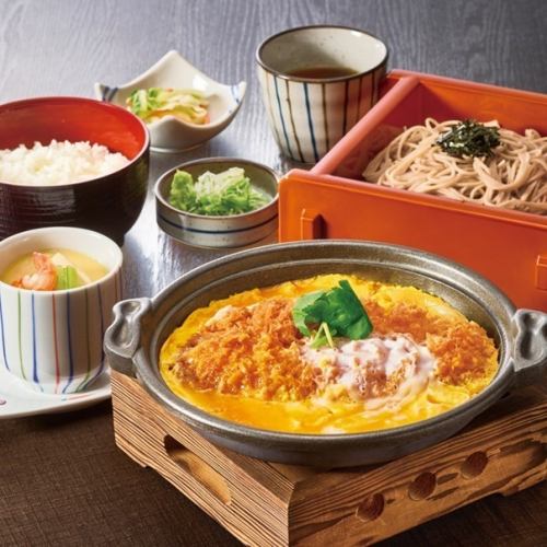 [Premium Pork Loin] Pork Cutlet Hot Pot Set Meal with a complimentary steamed egg custard