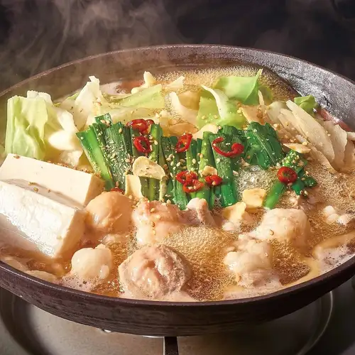 牛もつうどん鍋【醤油味】