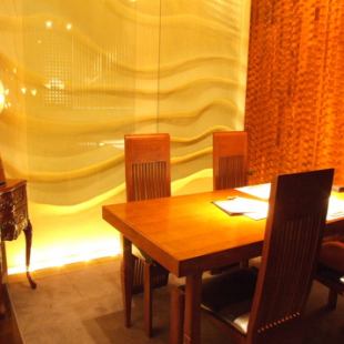 【Hagi - Hagi -】 Private room with table type that can be used up to 4 people.It is ideal for use in various scenes such as girls' party, banquet, dinner party, entertainment etc.Please do not hesitate to tell us the preliminary introspection.