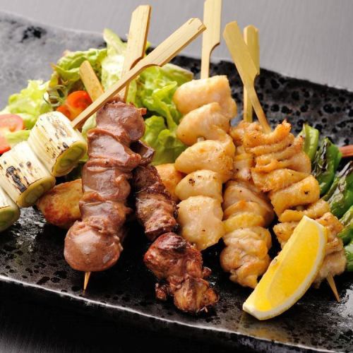<Charcoal grill> Assorted skewers