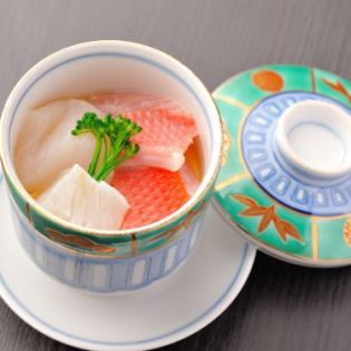 Seasonal fish and shellfish chawanmushi