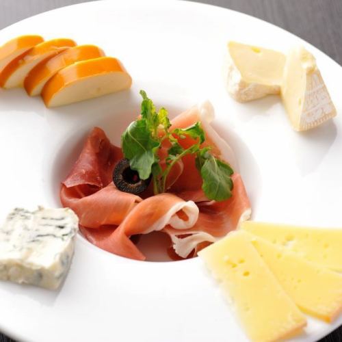 Assorted prosciutto and cheese