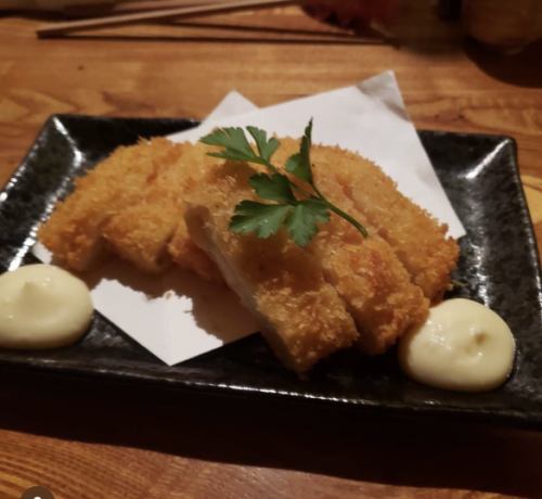 Homemade freshly fried gansu with shrimp