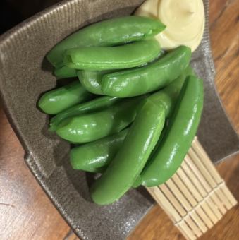 スナップエンドウ　塩茹で