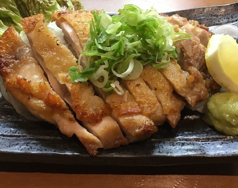 Awaji chicken grilled with rock salt