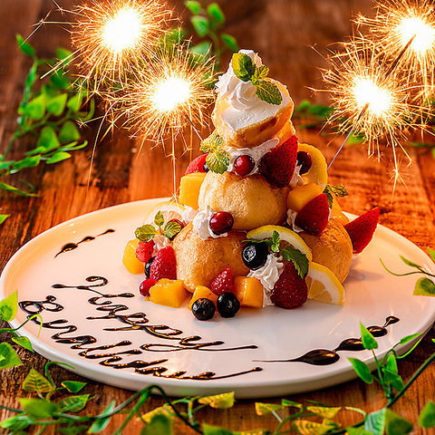 誕生日・記念日にデザートプレートを無料贈呈♪