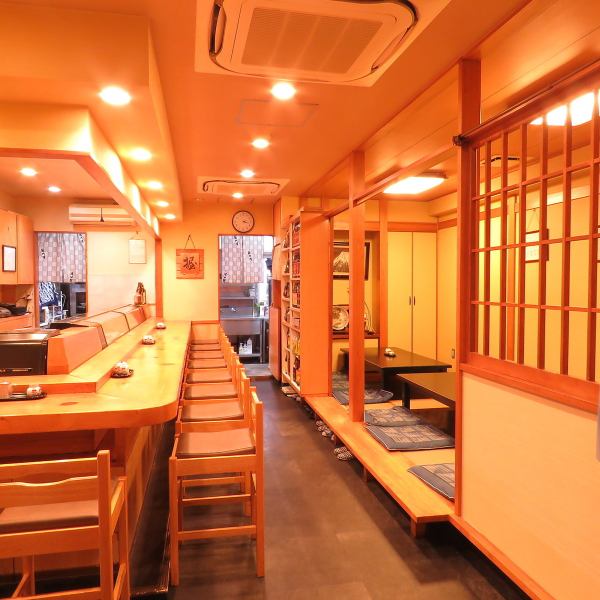 [From everyday use to important dates] Our shop offers tatami mats and counter seats for digging so you can relax.There are various meal contents and usage scenes, such as use in the course and use with your favorite grip ♪ While enjoying full-fledged rice cake, you can enjoy a cozy atmosphere without having to stretch your shoulders ◎