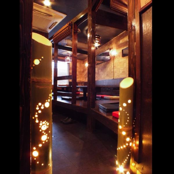 Warmth of deep wood and small lights are produced ... comfortable relaxing space ♪ 【bamboo light】