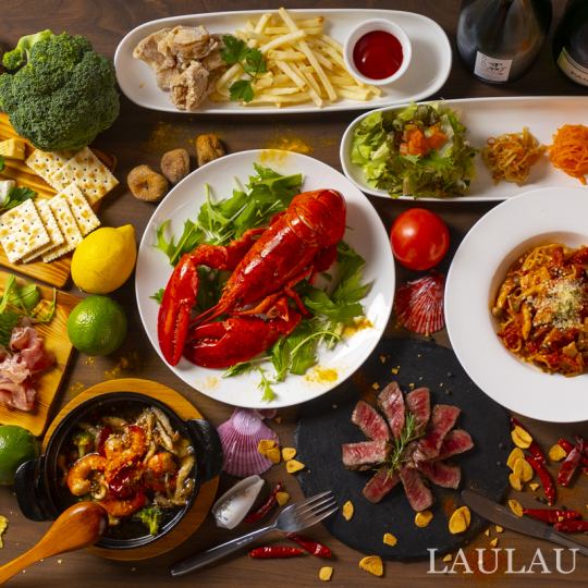 [2DrinkCourse] ≪Omar Lobster & Rare A5 Tochigi Virgin Beef☆≫ Carefully selected dinner course 7700☆