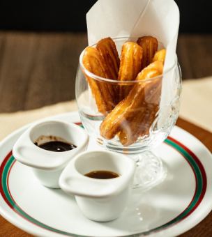 Dipped Churros Chocolate & Caramel